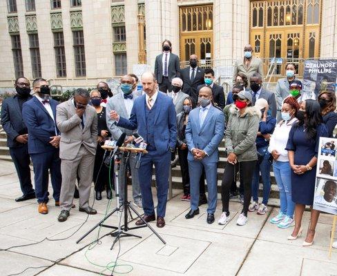 Jeb Butler fights for justice at the Atlanta Courthouse.