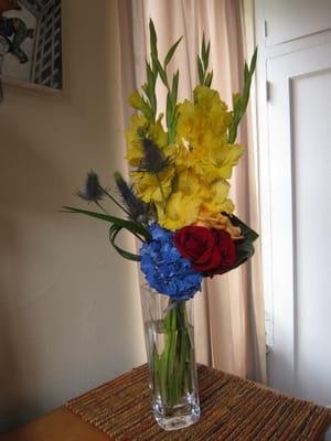 Beautiful flower arrangement to my friends mother by Under the Tree Florist