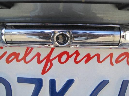 License plate frame camera