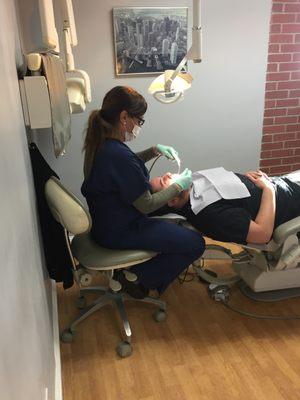 One of our Tuesday hygienists hard at work.