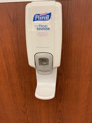 Non working hand sanitizer station