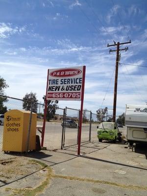 One of the front signs, great tire place for used and new! Fast friendly service