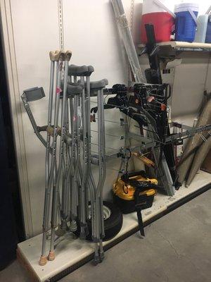 Crutch graveyard!