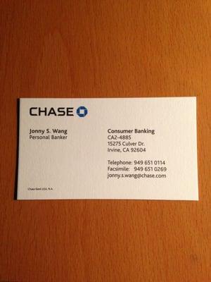 Highly recommend this personal banker if you ever visit this Chase branch.