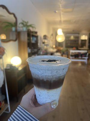 Black Sesame Cream Latte