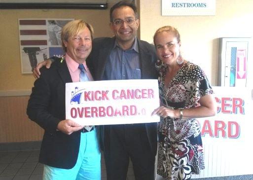 Salim sponsoring the "Kick Caner OverBoard" event for kids fighting cancer.