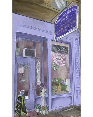 Painting of Fragrance Shop New York by TribalSpell... Thank You