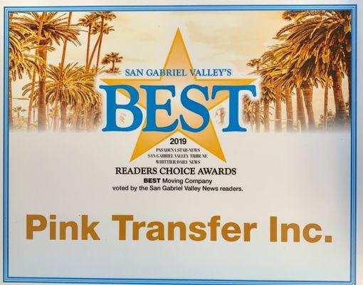 2019 - Voted the best Moving Company