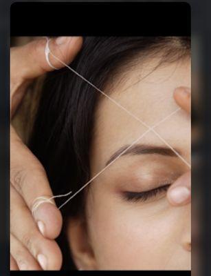 Traditional Eyebrows shape threading and Waxing.