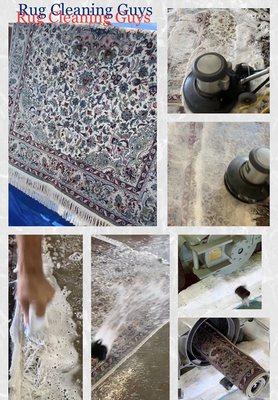 Professional deep rug cleaning with Rug repair&cleaning guys!