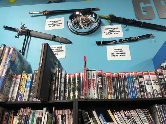 Graphic novels and facsimile swords!