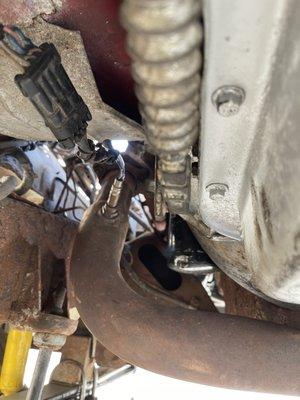 Here's what they did they painted the transmission with a gray paint to make it look like they serviced it