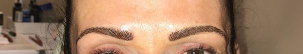 Immediately after permanent makeup!