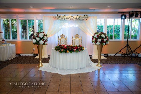 Bride and grooms table.