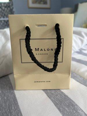 Cutest little bag for my mom to put her 2 new Jo Malone Samples In.