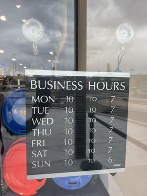 2/20/24 FYI. Business hours.