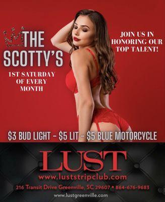 Scotty Awards the first Saturday of every month!