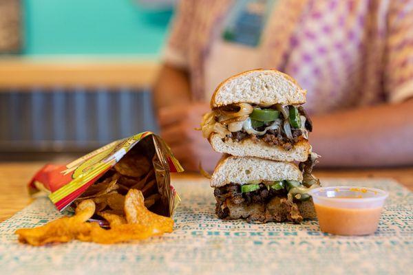 Baja Beef with Mesquite BBQ Chips