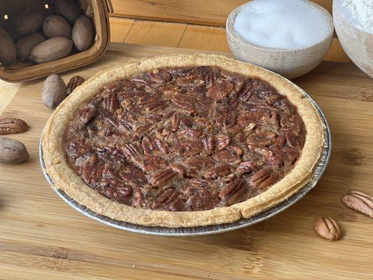 The classic pecan pie. Just sweet enough and with a texture of pecans that tastes roasted.