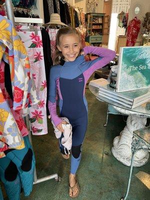 She absolutely LOVES her new wetsuit! Todd helped us find/size the perfect one ...