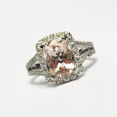 One-of-a-Kind Morganite & Diamond Engagement Ring #CustomCreationsByCraig