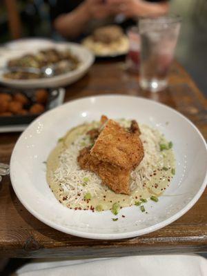 Fried chicken and curry