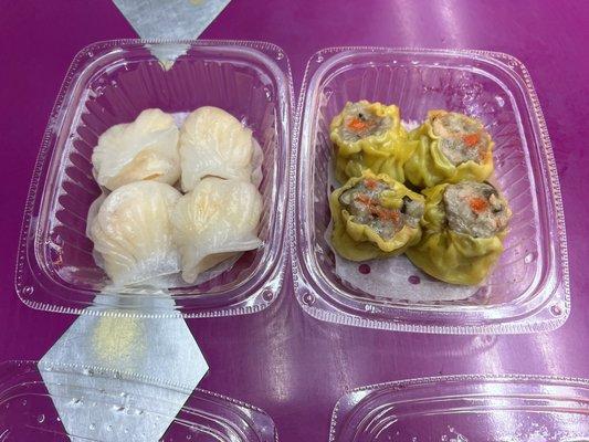 Shrimp dumplings & shumai