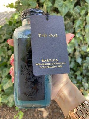 The OG (Kale, Collards, Apple, Cucumber, Ginger, Lime, Blue Spirulina)