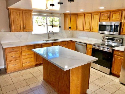 New kitchen counters, in Soulsbyville, CA