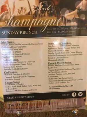 Sunday Champagne Brunch Buffet