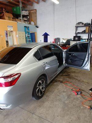 Customer getting tint