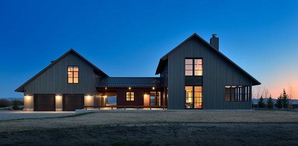 Modern farmhouse style home in Idaho.