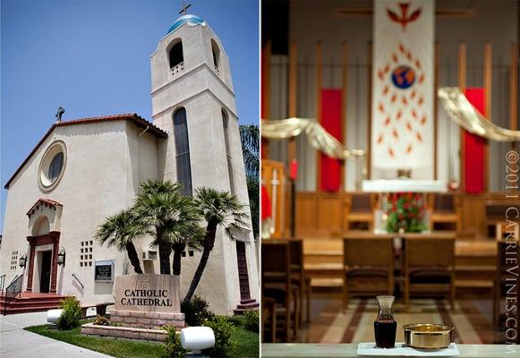 This is the exterior and interior of our beautiful church!