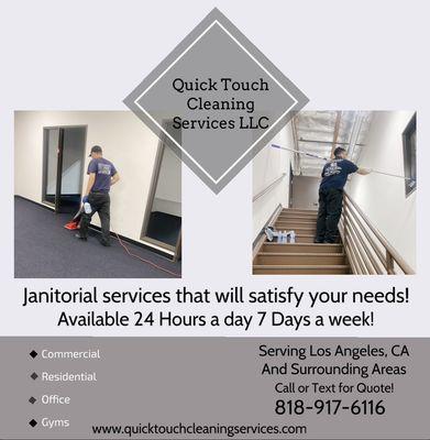 Commercial, Residential, Office cleaning and more!