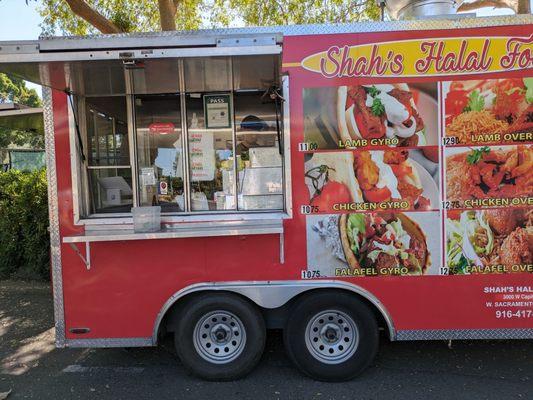 Food truck outside