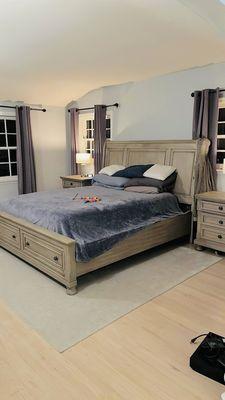 My new King Size beautiful bedroom set!!