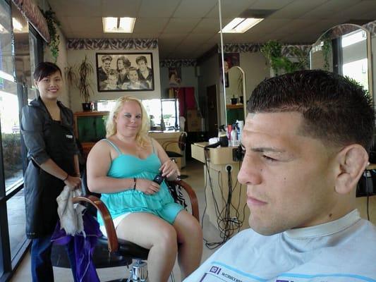 NickDiaz....freshing up for da weekend.....