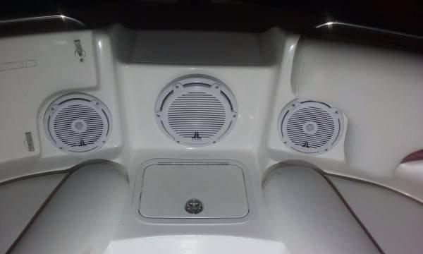 6x marine JL 6.5 and 4x marine JL 12 inch subwoofers custom mounted