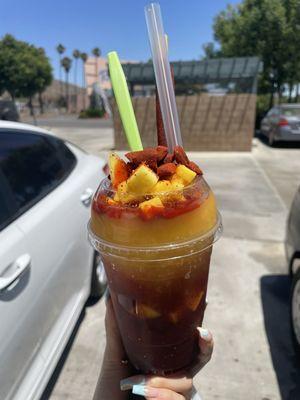 Two in one: Diablito & mango raspado!