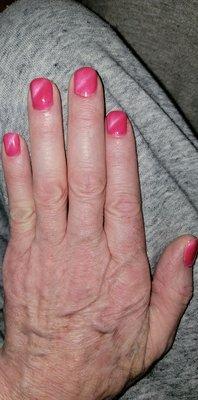 #7 Cateye pink nails, STYLISH NAILS, Issaquah, WA