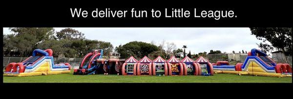 Magic Jump Rentals delivering fun to Little League in San Diego.