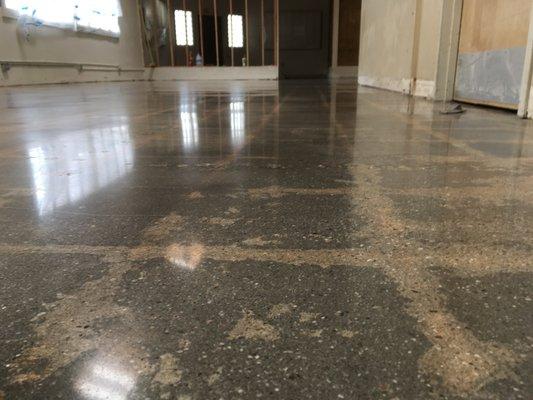 warehouse polished concrete