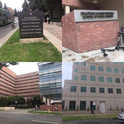 Montage of surrounding buildings.