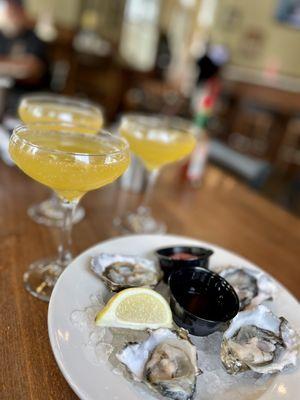 Oysters and mimosas