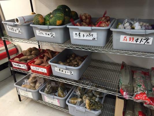 Also has a tiny section for Asian vegetables