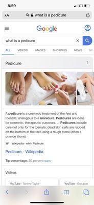 DEFINITION OF PEDICURE