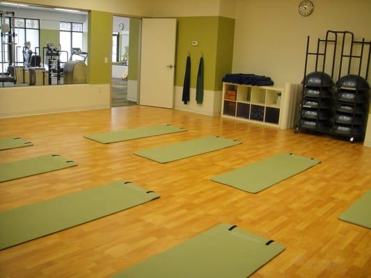 Classroom for Mat and Yoga classes