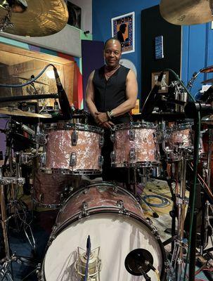 Drum legend John Sugarfoot Moffitt loves tracking in our A Room!