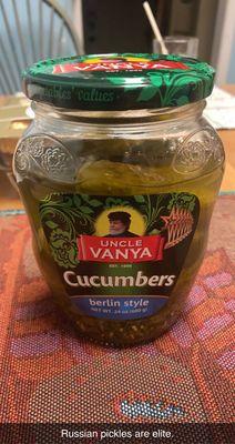 Uncle Vanya pickles. So good!!