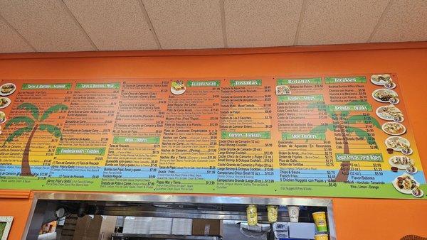 Their big menu.  So much to choose from.